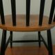 Vintage set of 4 ercol ebonized stick back chairs 1950s