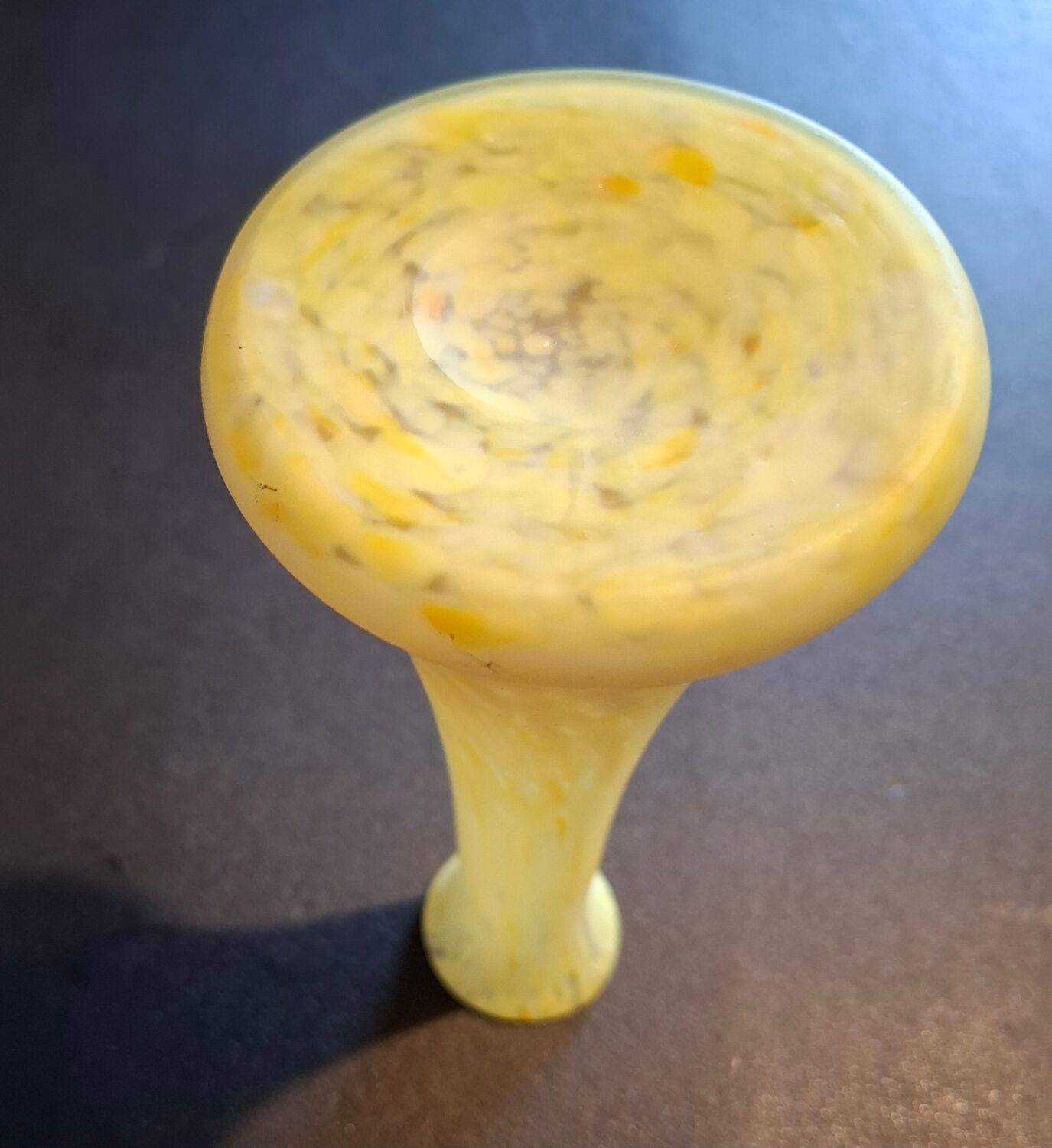 Yellow blown glass soliflore