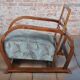Czech Art Deco Walnut and Chrome Reclining Armchair, 1930s