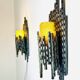 Brutalist Wall Lamps By Marcel Fantoni For Fantoni Studio Firenze, Italy 1960S