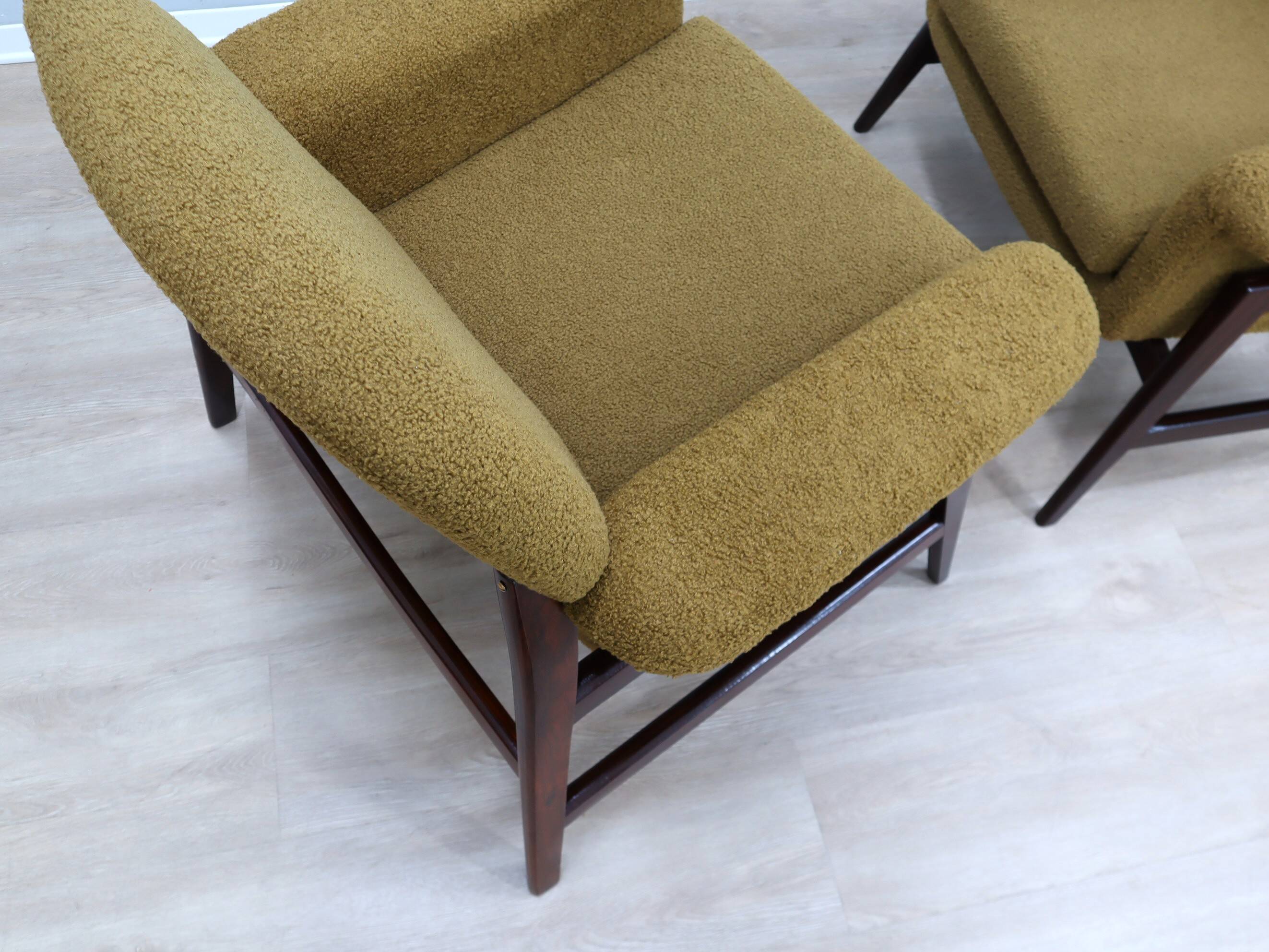 Mid century armchairs Gianfranco Frattini style 1950s