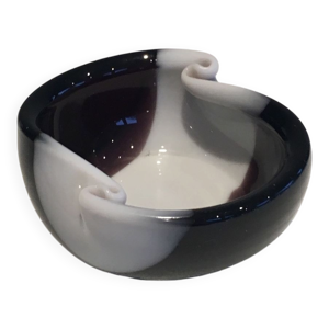 Vide-poche en verre bicolore