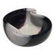 Two-Coloured Black and White Glass Dish with Swirls, circa 1970