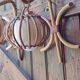 Paire d'appliques rotin vintage