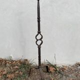 Floor lamp candle holder wrought iron brutalisms