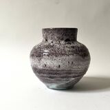 Glazed stoneware vase, Accolay FRANCE 1950