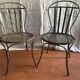 Chaise de jardin en fer peint XIXe