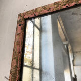 Pink patinated mirror 19th 54x70cm