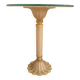 1990s Italian Venetian White and Gold Murano Glass Style Coffee Table