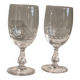 2 antique Baccarat crystal wine glasses, scale pattern, 20s/30s