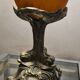 Art deco lamp 1920 to 30 metal patina gold 28x15