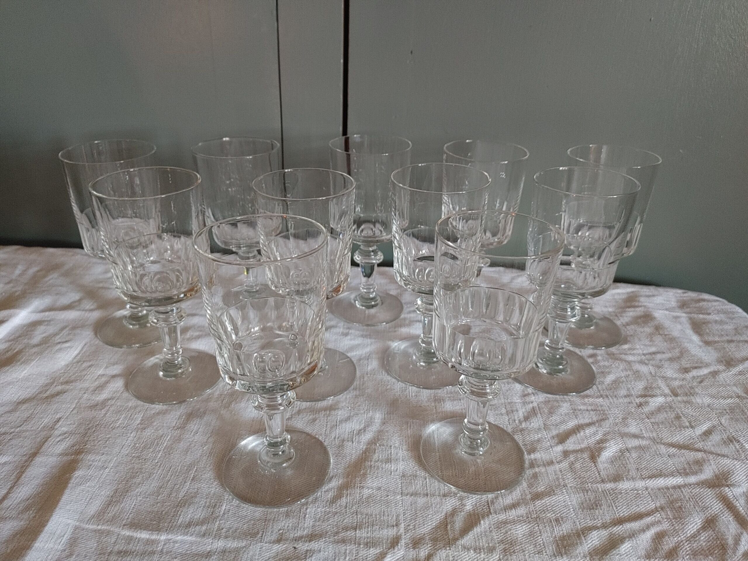 Set of 11 wine glasses Meisenthal XIXth
