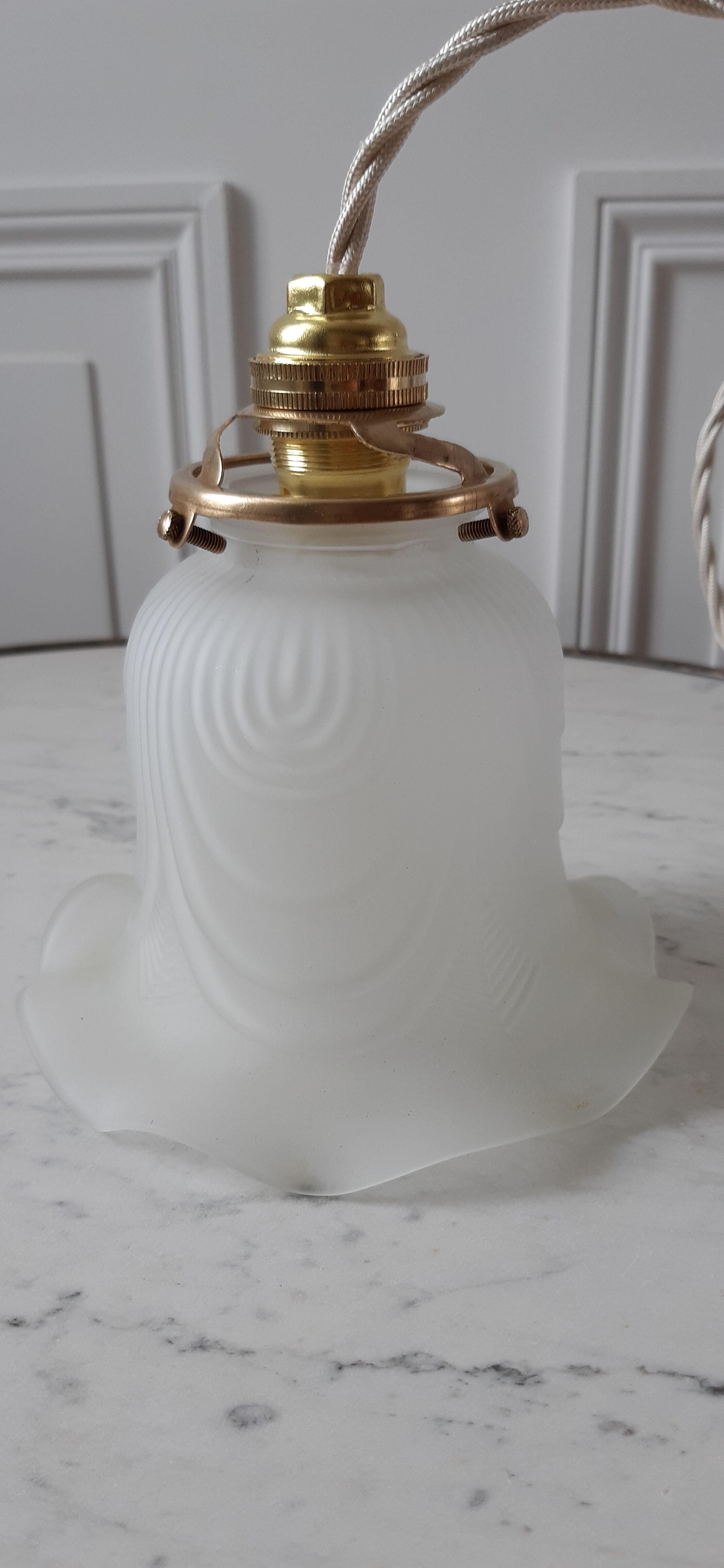 Glass tulip walking pendant lamp 20-30s