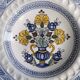 Plat decoratif "decor vase et fleurs"
