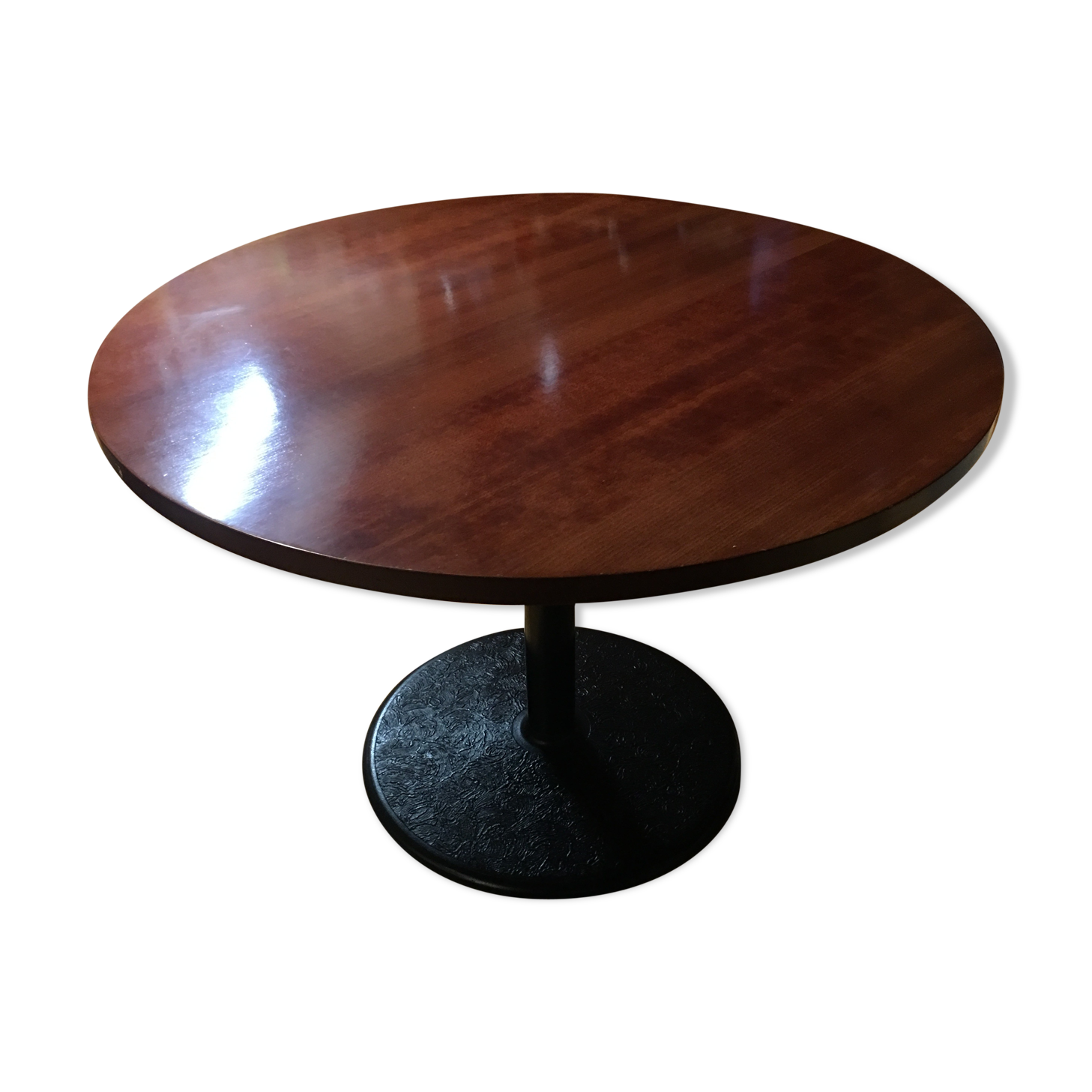 Table round tray in solid wood