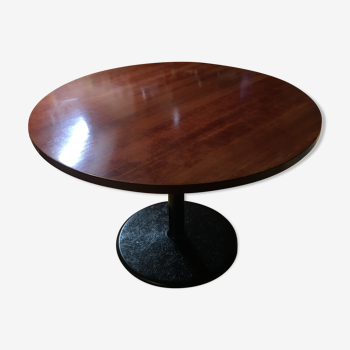 Table ronde plateau en bois massif