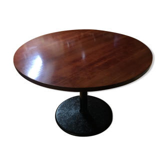 Table ronde plateau en bois massif