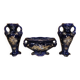 Pair of Vases + Art Nouveau Planter Barbotine De Bruyn FIVES LILLE