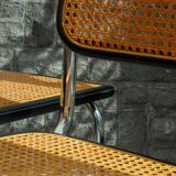 Pair of black Cesca chairs B32 Marcel Breuer