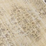 Vintage Cream & Brown Turkish Handmade Rug, 149x252Cm