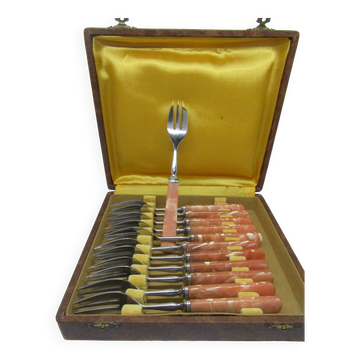 Fouchettes  a gateau manche resine