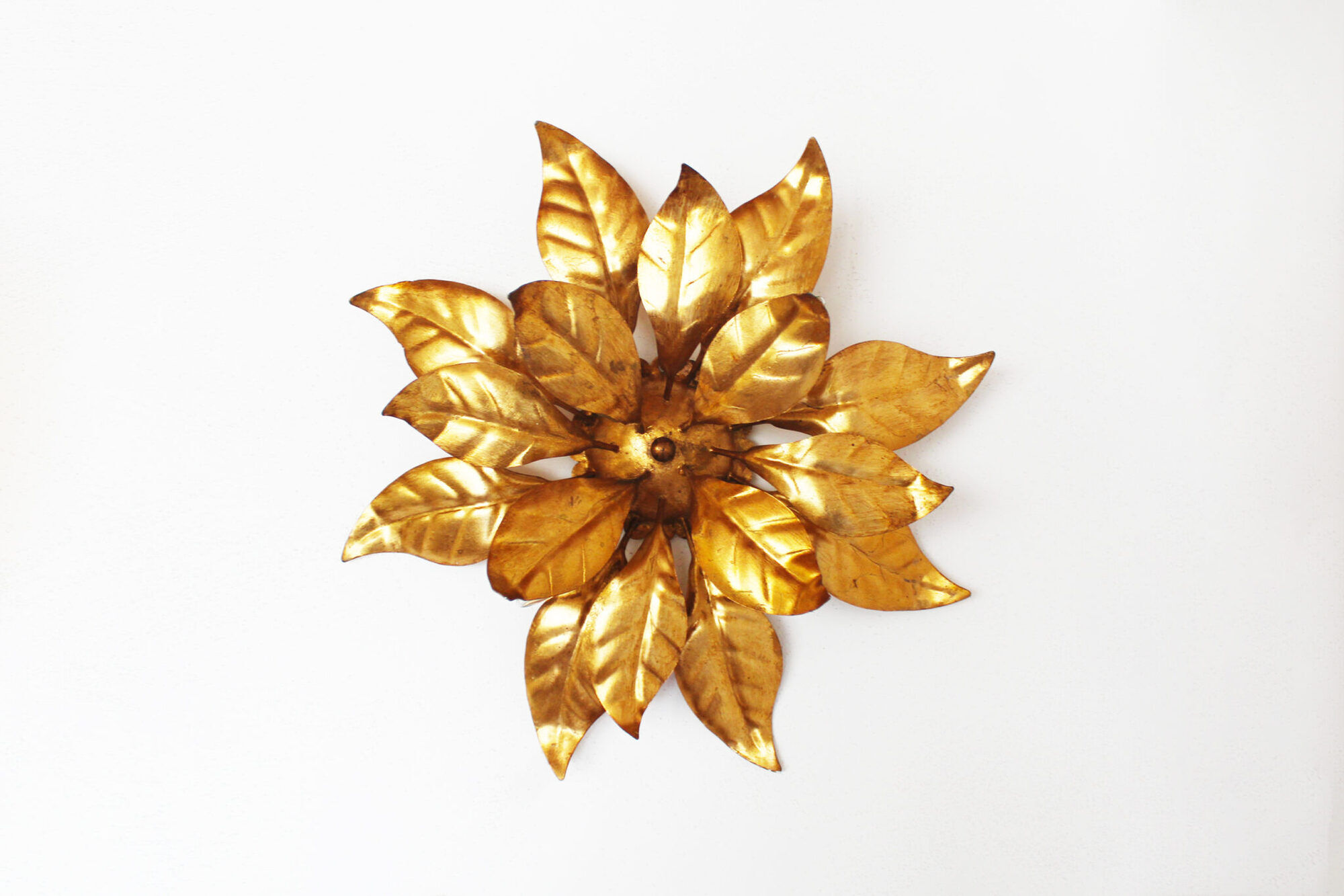 Pair of gilt wall lights by Hans Kögl, Italy 1960's