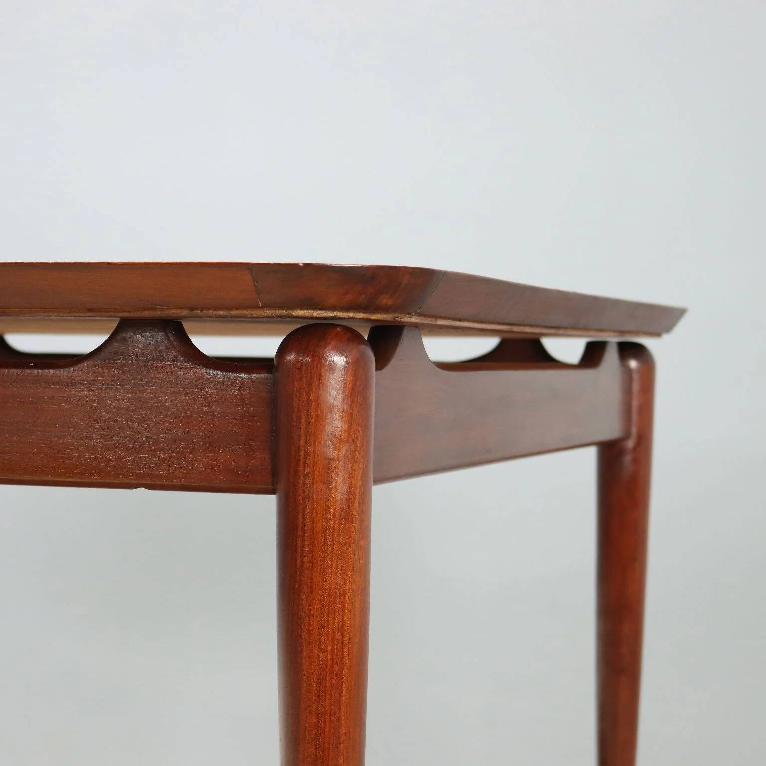 Table à manger vintage en teck, design italien, années 1950-1960
