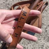 Genuine Leather Folding Stool