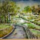Watercolor painting signed ( r. puech) maurs 15600