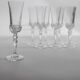 Verres à champagne en cristal clair - Ensemble de 8, cristal taillé italien Melodia, barware vintage des années 1980