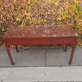 Grande console à tirroir  d extreme orient laquée rouge
