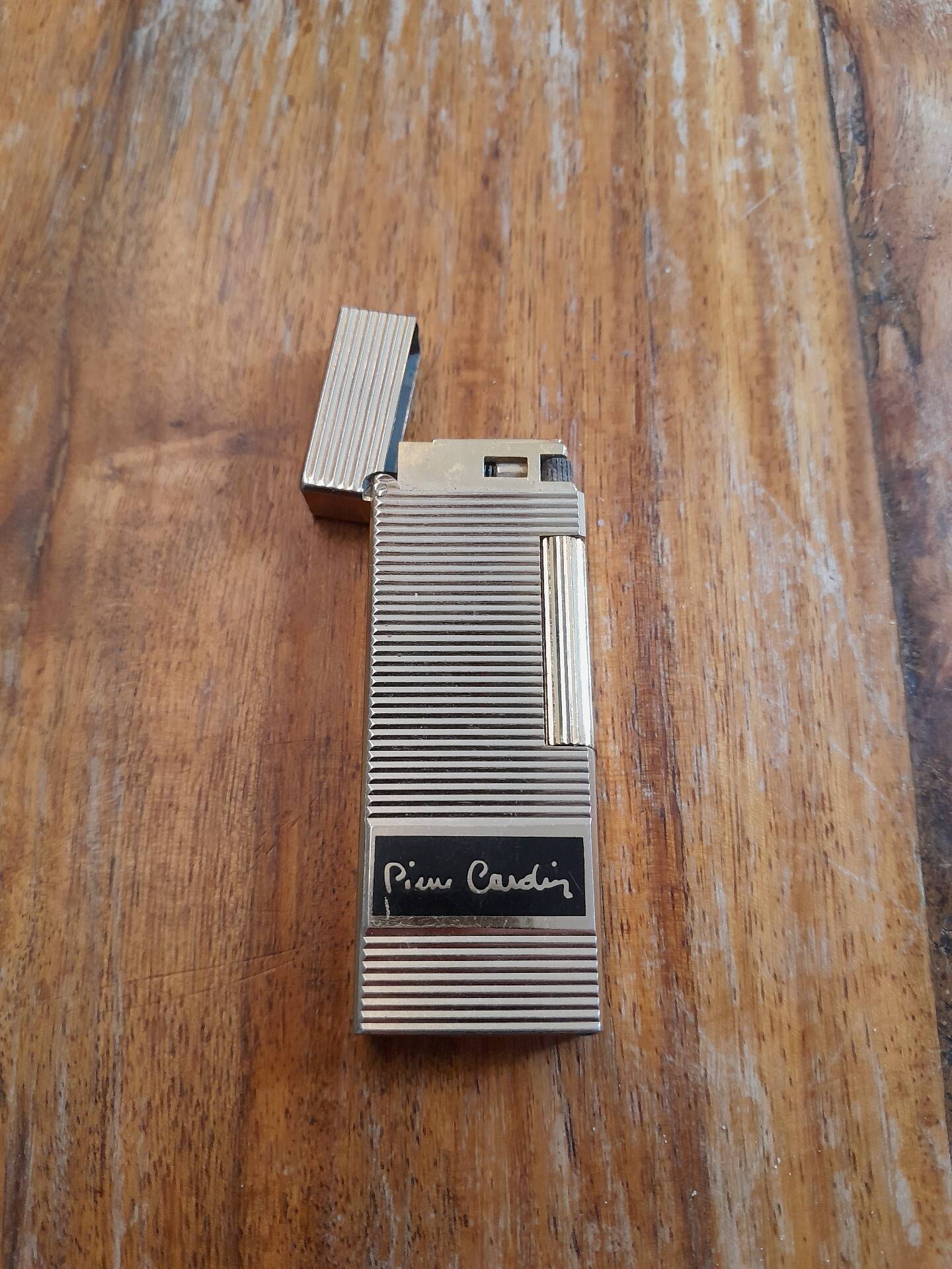 Vintage Pierre Cardin gold lighter, 1970s-80s.