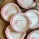 Set of 6 vintage plates in the shape of pink and gray fish - Nidervillier