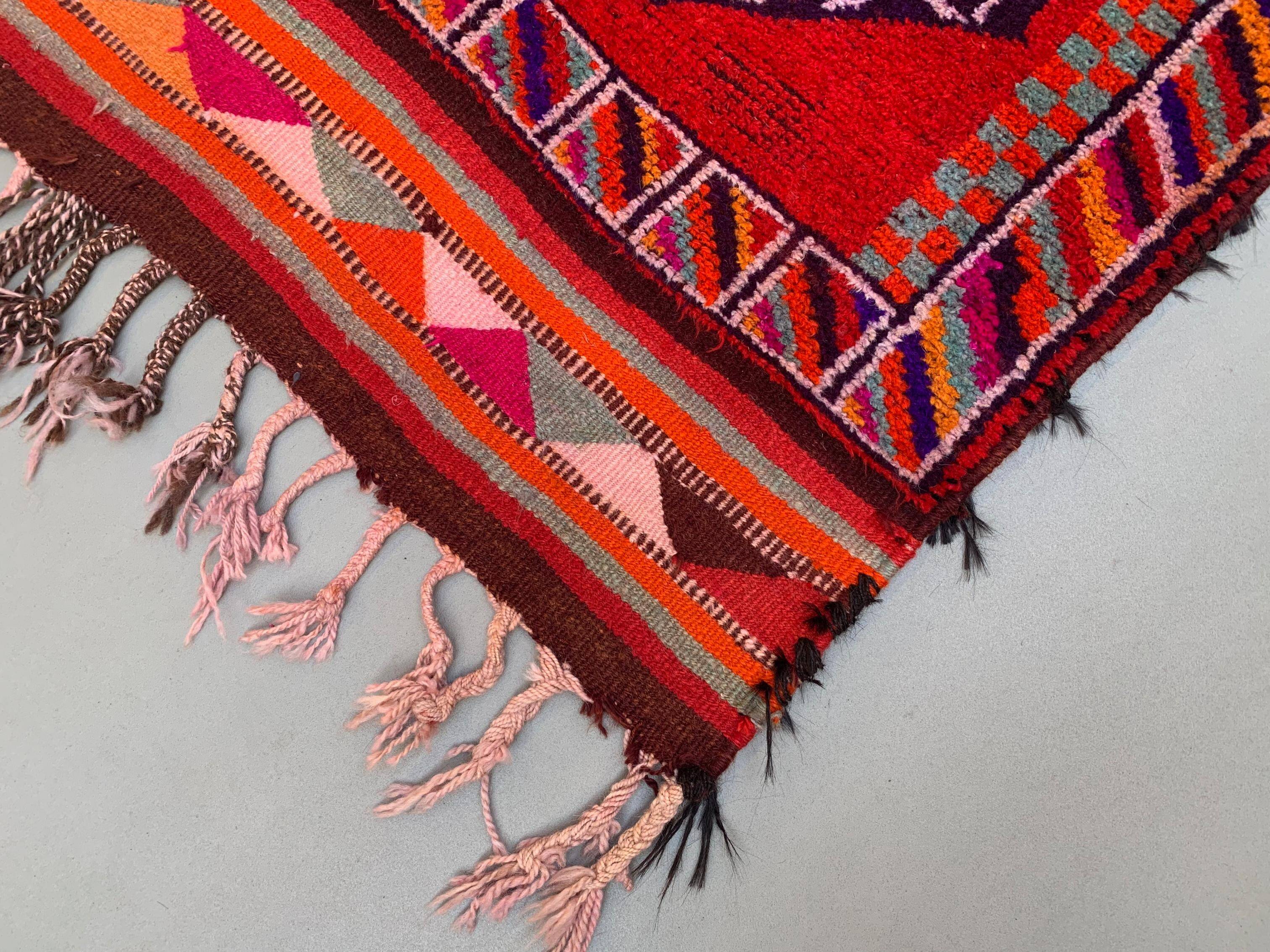 Vintage Turkish  Tribal Runner 417x94 cm veg dye wool rug tribal, handmade