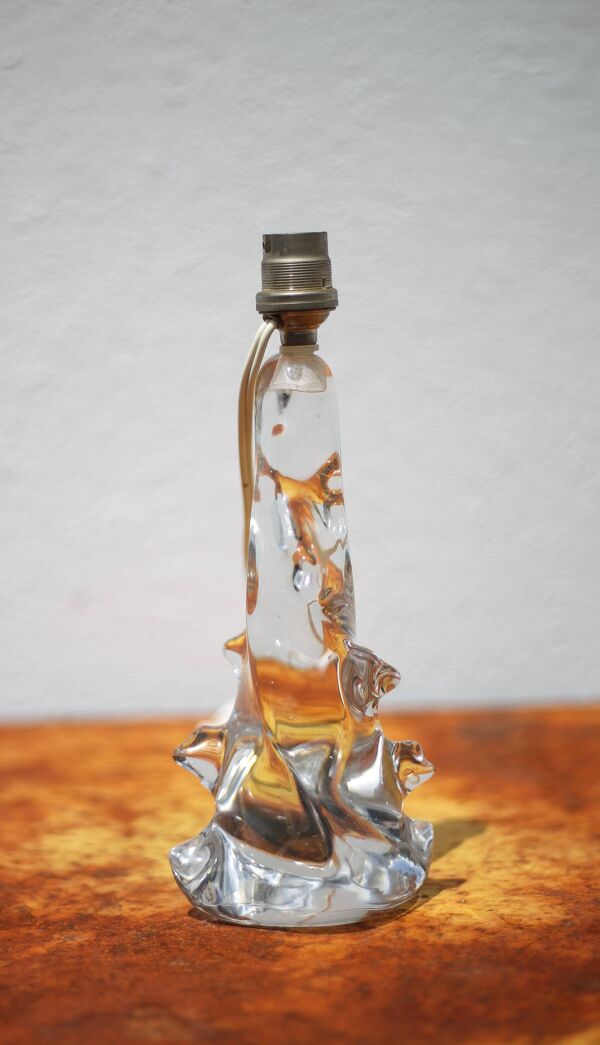 Lampe cristal vintage, lampe de table, lampe à poser cristal à picots