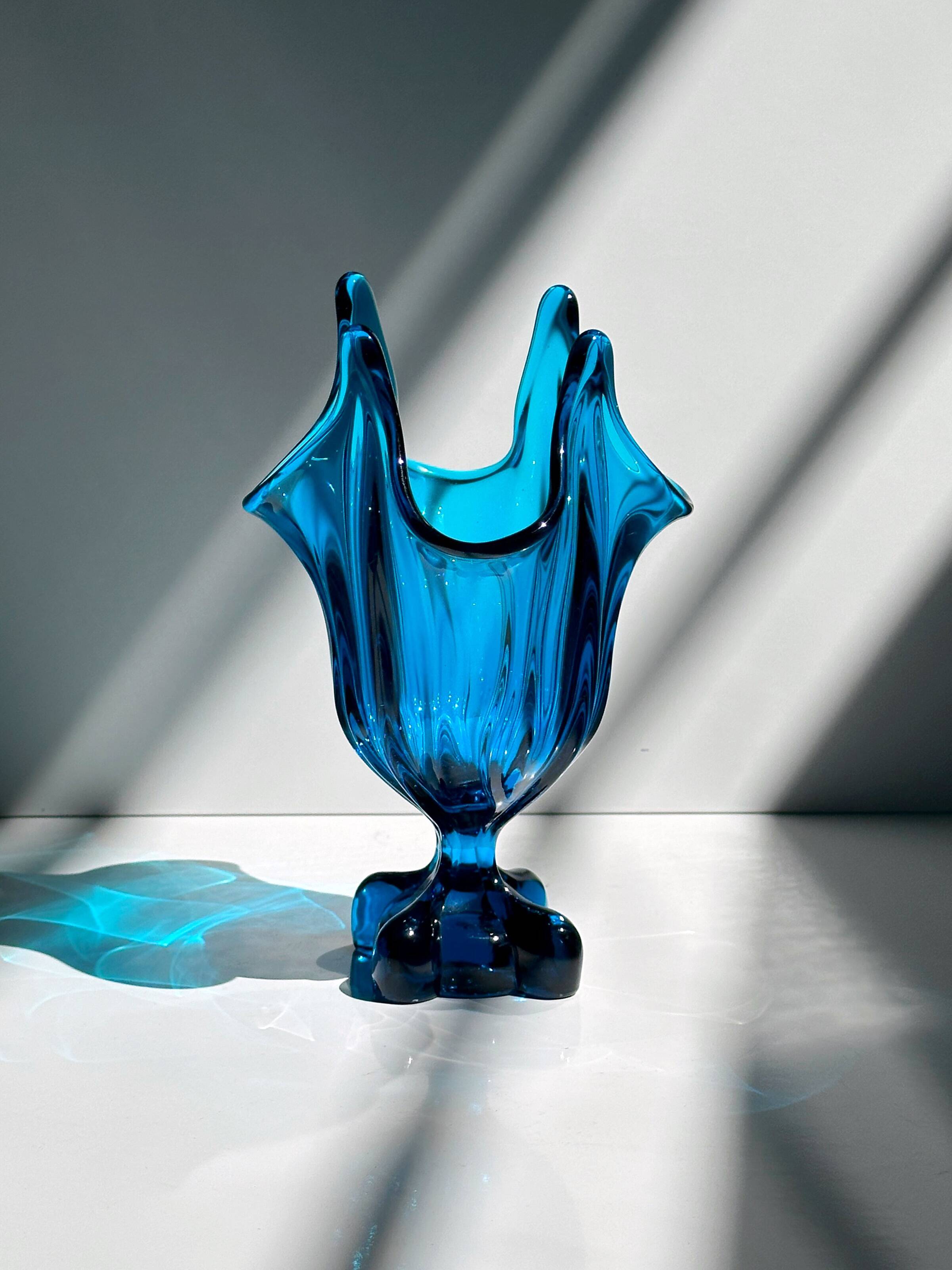 1960s Viking Glass Amphora Vase