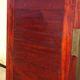 Large antique mirror in a flame mahogany frame; 132x82 cm