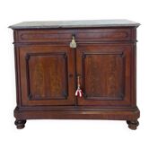 Commode Umbertino en acajou et noyer, 19e siècle.