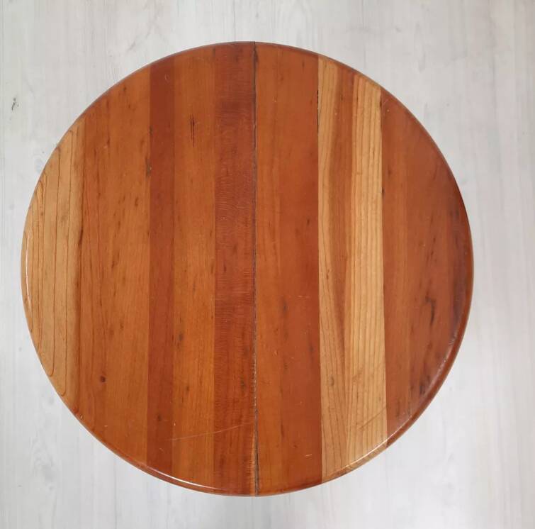 Pair of industrial stools foot in copper metal