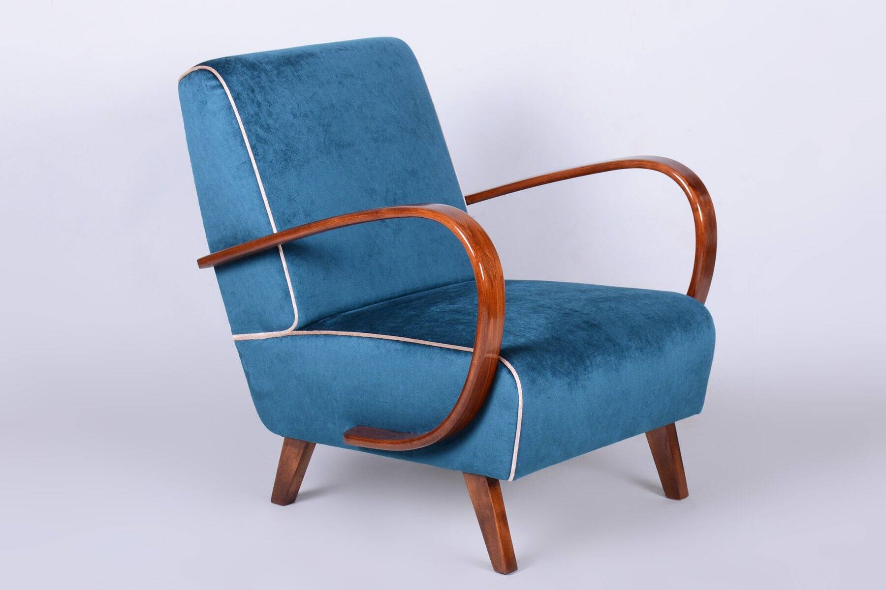 Art Deco Armchair Model C attributed to J. Halabala for Up Závody, Czech, 1940s