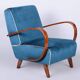 Art Deco Armchair Model C attributed to J. Halabala for Up Závody, Czech, 1940s