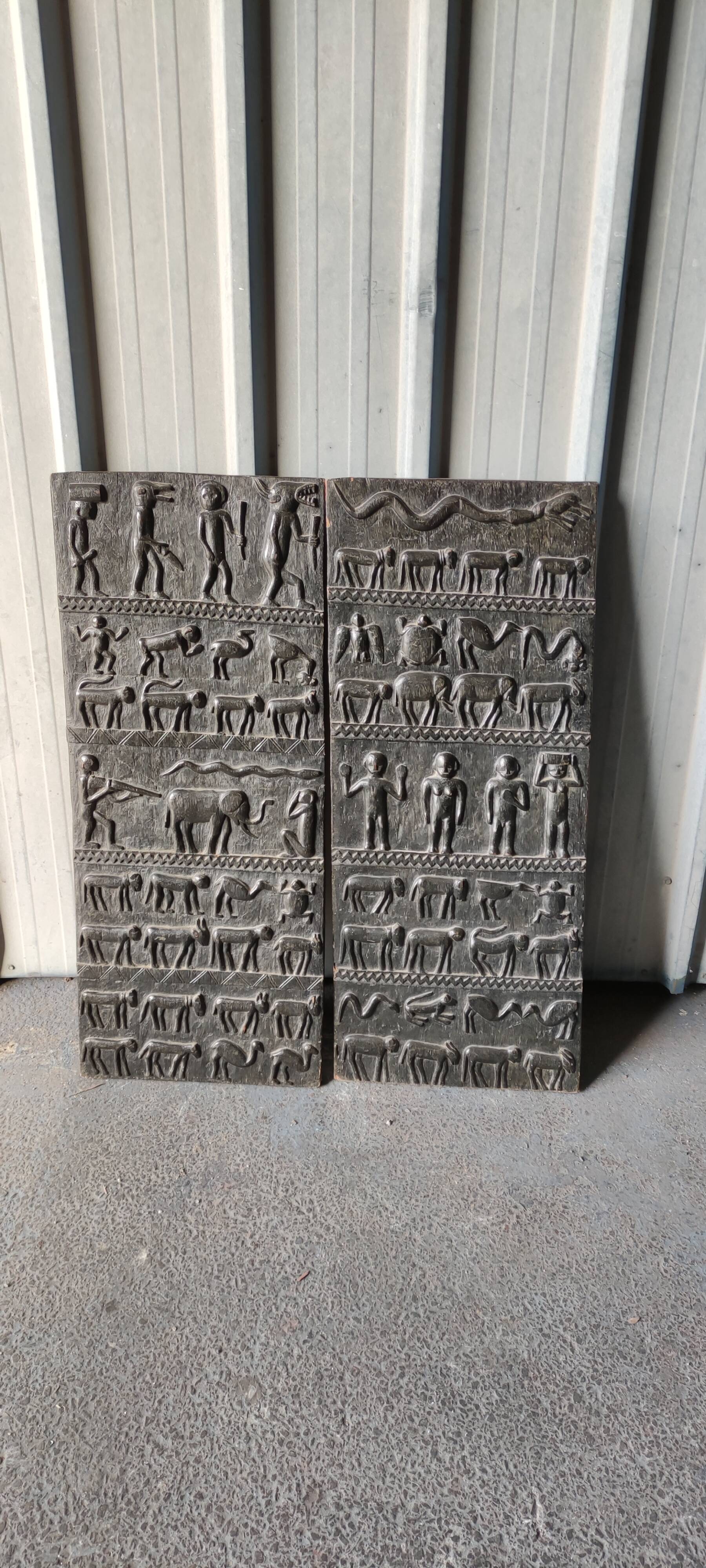 African door pair, ethnic panel