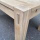 Grande table à manger scandinave extensible en chêne massif décapée 160-240