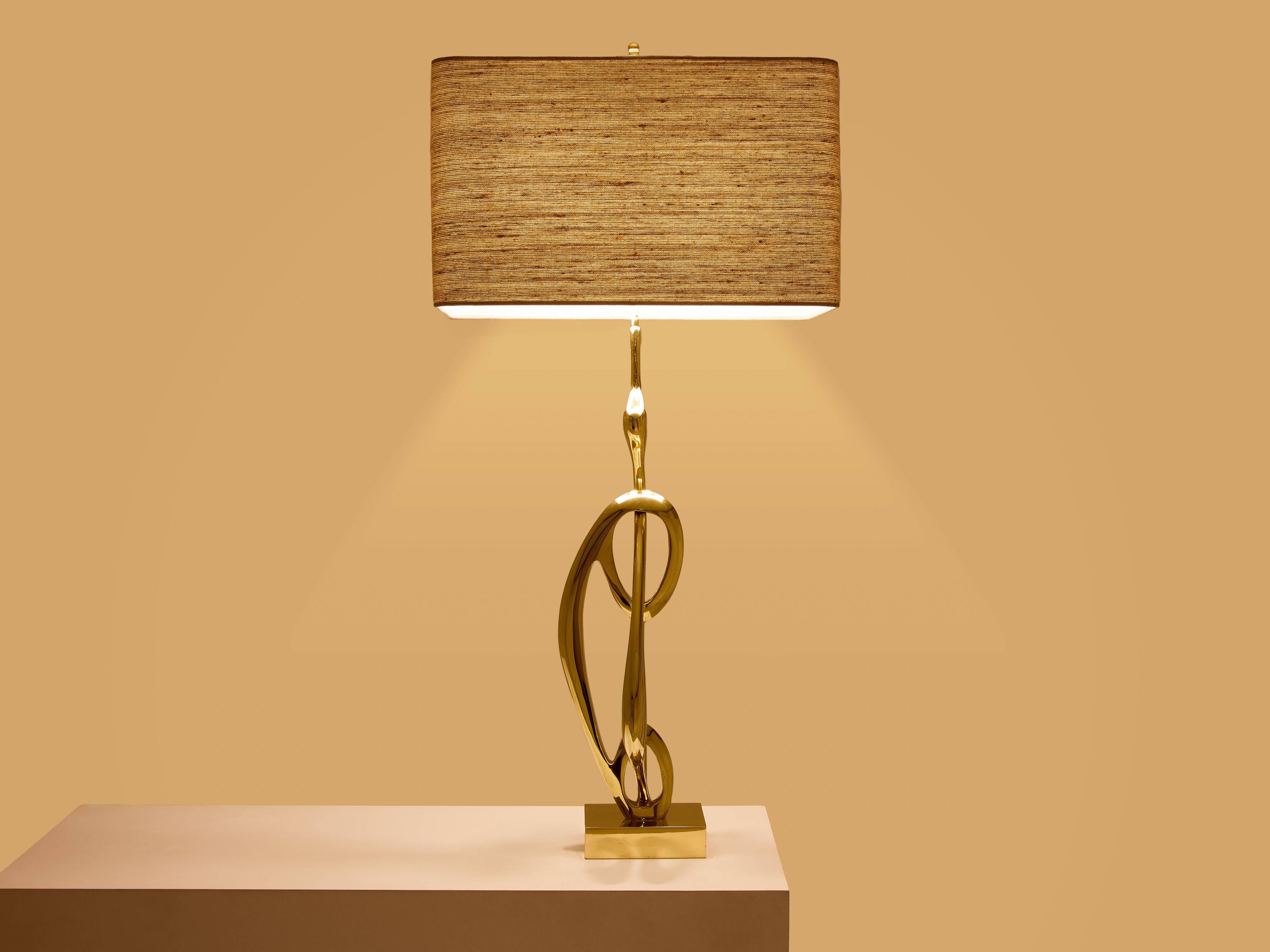 Large bronze sculpture lamp signed Willy Daro circa 1970