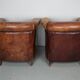 Fauteuil Club Vintage en Cuir Couleur Cognac, Pays-Bas, Set de 2