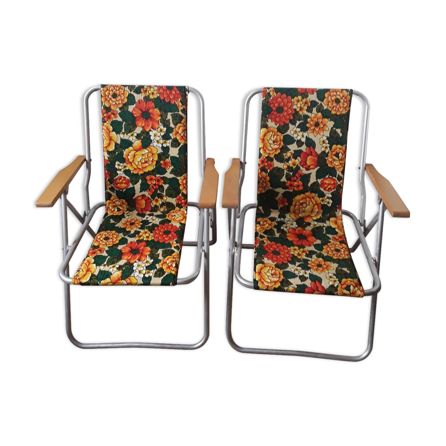 Vintage folding camping chairs 60s/70s