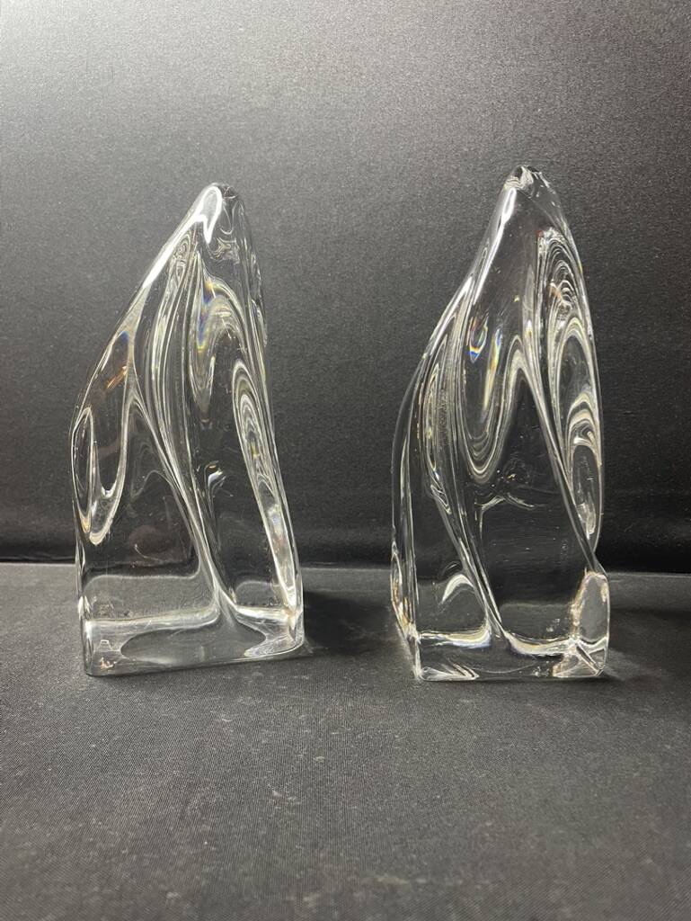 Pair of Daum France bookends