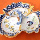 Table servant trifeuille fawn polychrome HB Quimper