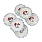 Lot of 6 to Digoin dessert plates