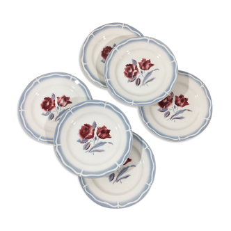 Lot of 6 to Digoin dessert plates
